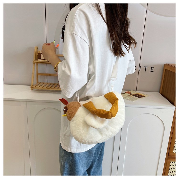 Vapetix Free Size-Free Size Portable Commuting Cute Soft Plush Ugly Cute Large Capacity Character Bag Same as Rooster Hot Selli - 图片 2