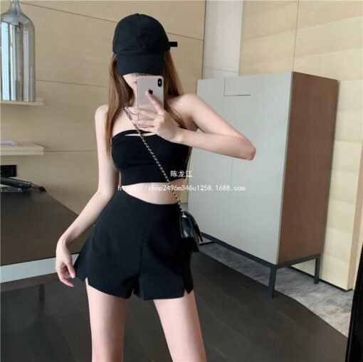 Vapetix S-5XL  Casual Trendy High-Waisted Slimming Wide Leg Shorts for Women - Spring and Autumn Season - 2023 New – Bild 2