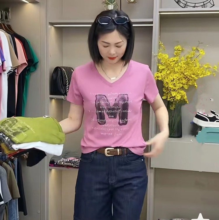 Vapetix S【Recommended 70-85 lbs】-XXXL【Suggested for 160-180 lbs】 80% positive review rate: Cotton Short-Sleeve T-Shirt for Women—Versatile, Slim-Fit Casual Base Top – Bild 2