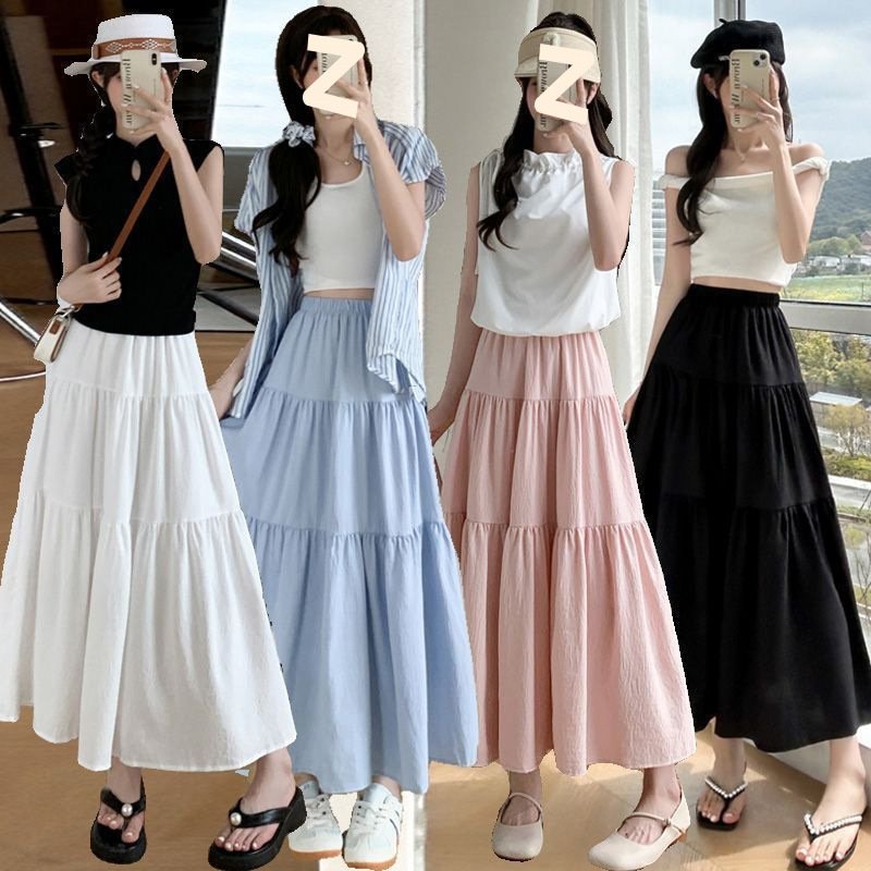 Vapetix XL 125-140 pounds-L 110-125 pounds Women's Spring and Summer 2025 New A-line Long Dress with Large Swing, High Waist, Slimming, Long T – Bild 2