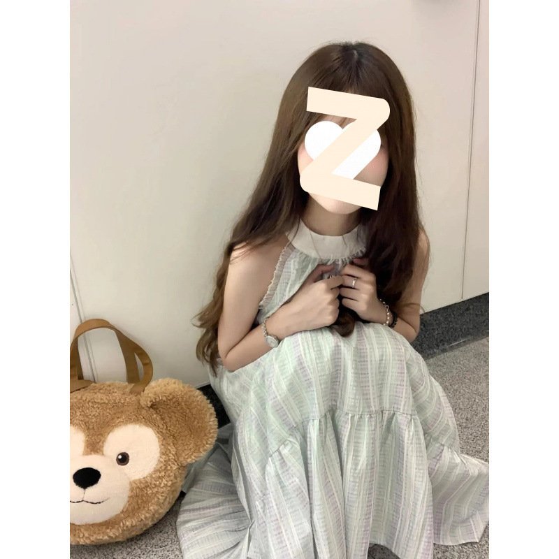 Vapetix S 【Suggest wearing under 90 pounds】-2XL 【Recommended for 125-140 lbs】 Academic-style fresh breeze 2025 seaside vacation gentle wind sleeveless dress princess waist-cinch – Bild 2
