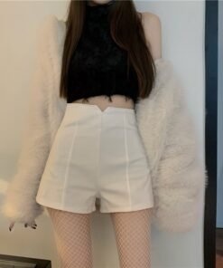 Vapetix ●XS size recommended 70-86 lbs●-●5XL recommended for 170-190 lbs● White Short Shorts Women 2024 Summer New Plus Size Wide Leg Pants High Waisted Outerwear Slimming A