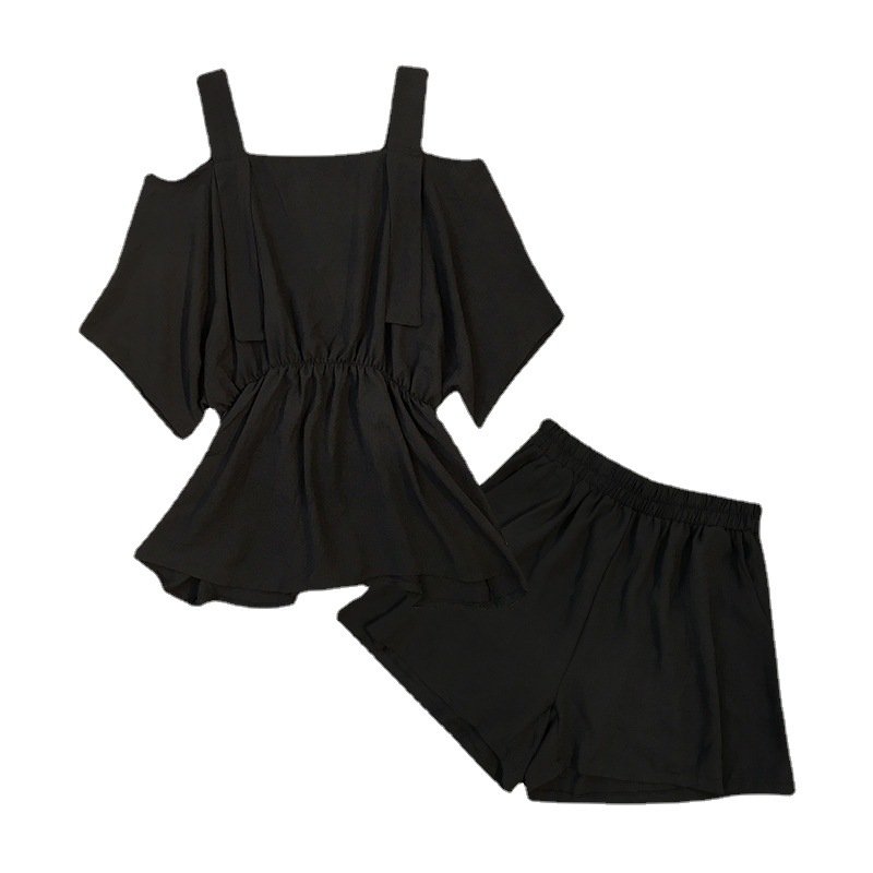 Vapetix M-4XL Plus-size women's summer 2025 outfit for fat mm, tummy covering set, stylish casual, slimming two-p – Bild 4