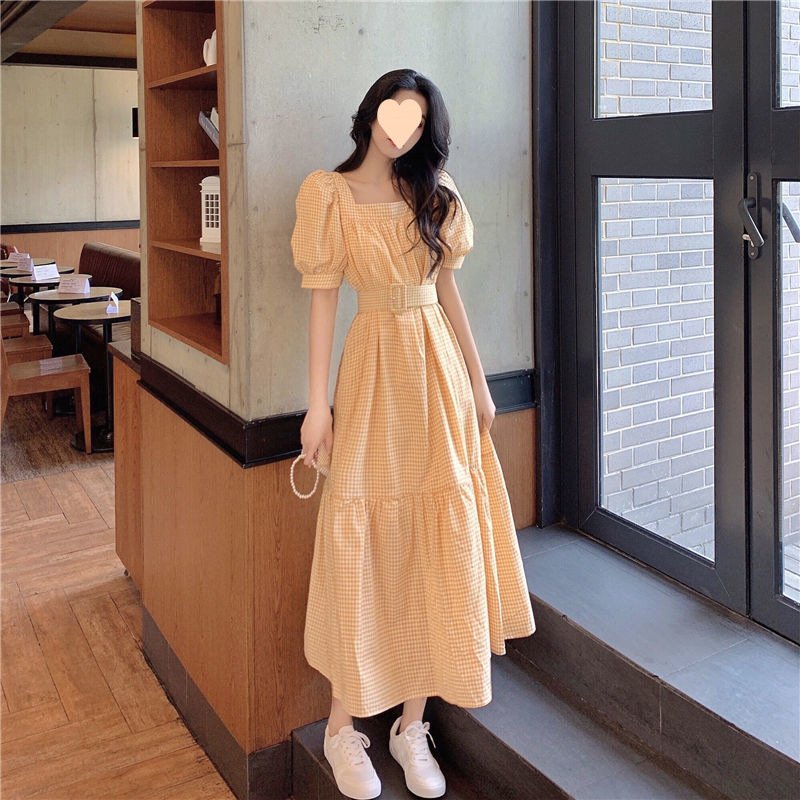 Vapetix S (within 90 jin)-XL (110-120 lbs) Floral Skirt Women's Wide Hem French Vintage Mandarin-Style Dress First Love Style Dress with Puffe – Bild 3