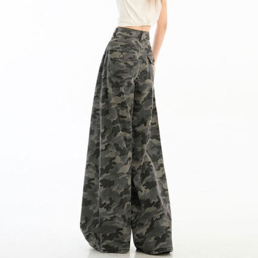 Vapetix XS-4XL  Cleaning Fat Girl Camouflage Denim Jeans for Female Influencers American Street Style Design High-W – Bild 6