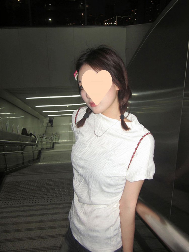 Vapetix XS-2XL Vintage American Regular Shoulder Short Sleeve Women's Summer Fitted Waist Pleated Design Aesthetic – Bild 4