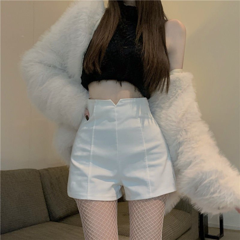 Vapetix ●XS size recommended 70-86 lbs●-●5XL recommended for 170-190 lbs● White Short Shorts Women 2024 Summer New Plus Size Wide Leg Pants High Waisted Outerwear Slimming A – Bild 3