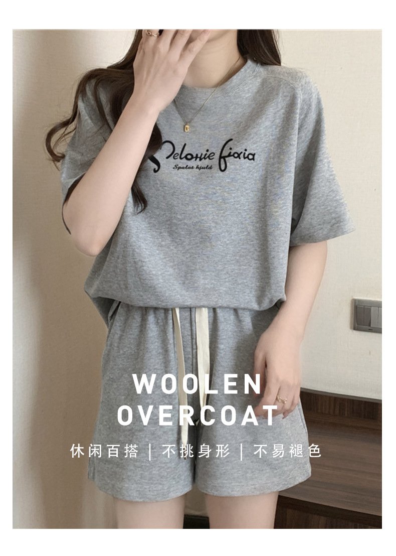 Vapetix M-3XL Casual Fashion Set for Women - Summer Thin Loose Trendy Versatile Hong Kong Style Sports Short Slee