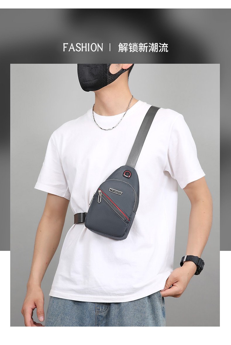 Vapetix Free Size-Free Size New Leisure Chest Bag for Men Korean Version Sports Men Diagonal Bag Single Shoulder Bag Small Back