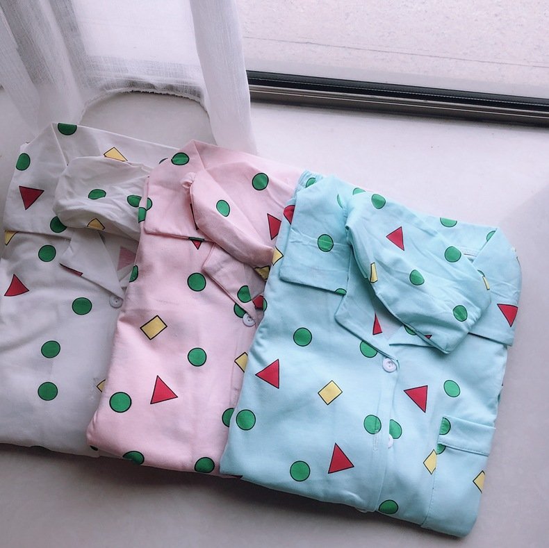 Vapetix M-XXL New Style Crayon Shin-chan Spring and Autumn Long-sleeved Pajamas Women's Cartoon Sweet Cute Geomet – Bild 4