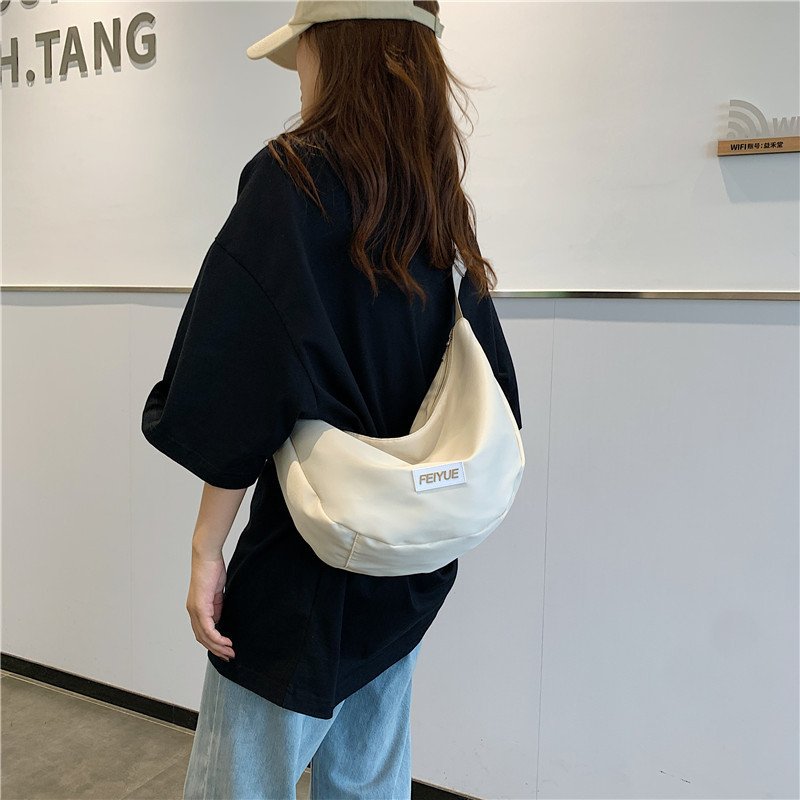 Vapetix Free Size-Free Size Korean-style large-capacity nylon single-shoulder bag, 2022 new design crossbody bag, underarm bag, - 图片 5