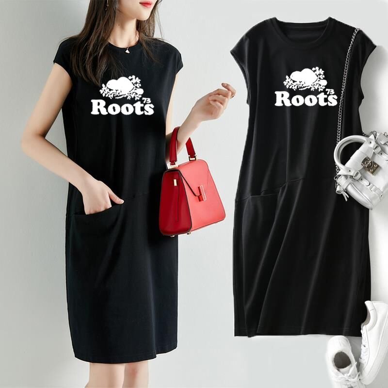 Vapetix S-4XL Cross-border foreign trade 2023 summer loose and slim solid color T-shirt dress women's Korean vers - 图片 3