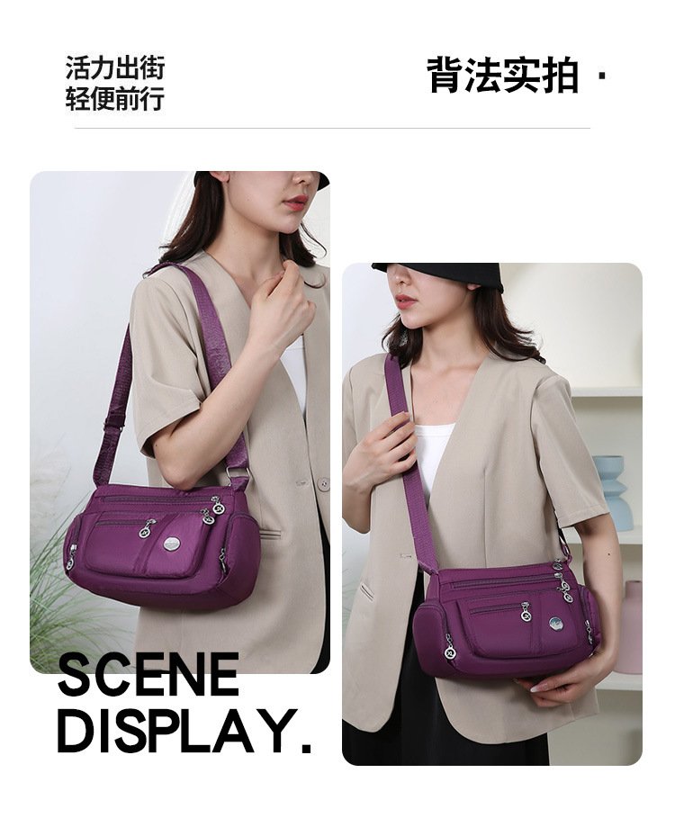 Vapetix Free Size-Free Size New Model Large Capacity Middle-Aged Mother Bag Oxford Fabric Multi-Compartment Casual Crossbody Ba - 图片 3
