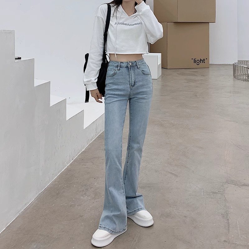 Vapetix S-2XL New Model Hoof High-Waisted Versatile Slimming 2024 Spring and Autumn Flowy Micro-Ripple Women's Di - 图片 2