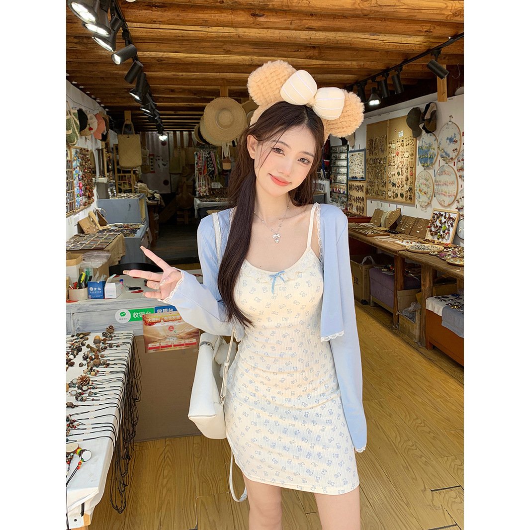 Vapetix S-XL French-inspired gentle-style waist-defined set: women's lace-trimmed patchwork coat with spring/sum – Bild 4