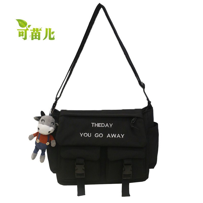 Vapetix Free Size-Free Size Unisex crossbody bag, trendy Japanese workwear style, large capacity, men's streetwear fashion bran – Bild 5