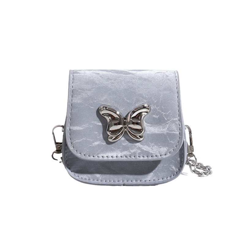 Vapetix Free Size-Free Size Elegant Women's Summer 2024 Mini Lipstick Crossbody Bag, Trendy Butterfly Chain Shoulder Bag - 图片 4