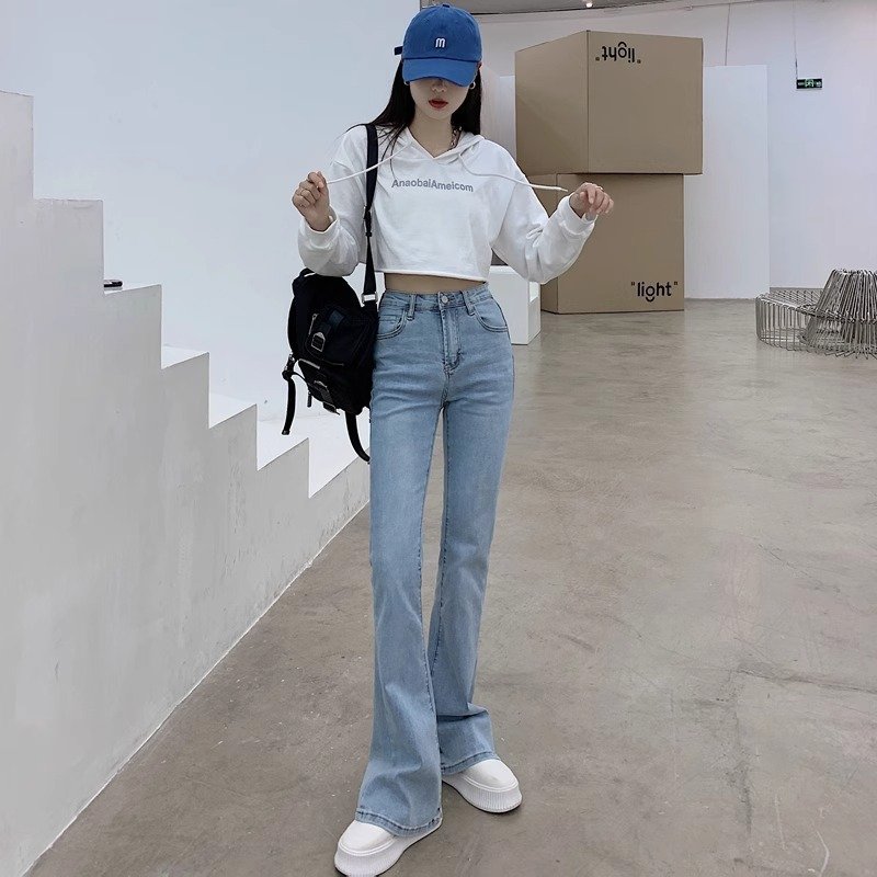 Vapetix S-2XL New Model Hoof High-Waisted Versatile Slimming 2024 Spring and Autumn Flowy Micro-Ripple Women's Di - 图片 3