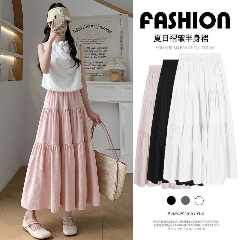 Vapetix XL 125-140 pounds-L 110-125 pounds Women's Spring and Summer 2025 New A-line Long Dress with Large Swing, High Waist, Slimming, Long T – Bild 7