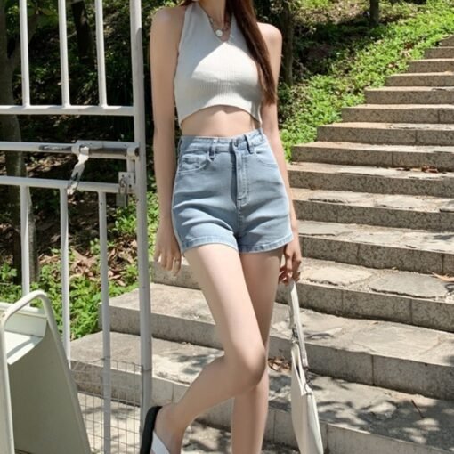 Vapetix XS-2XL  Light Blue High-Waisted Denim Short Skirts for Women - Summer Thin Version 2024 New Slimming Elasti – Bild 5