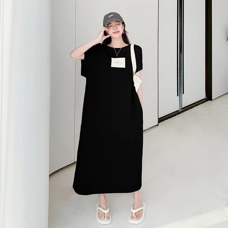 Vapetix M-4XL Amazon Korean Version Short Sleeve Wind Sleep Dress Summer Casual Long Dress Can Be Worn Outside Fa – Bild 6