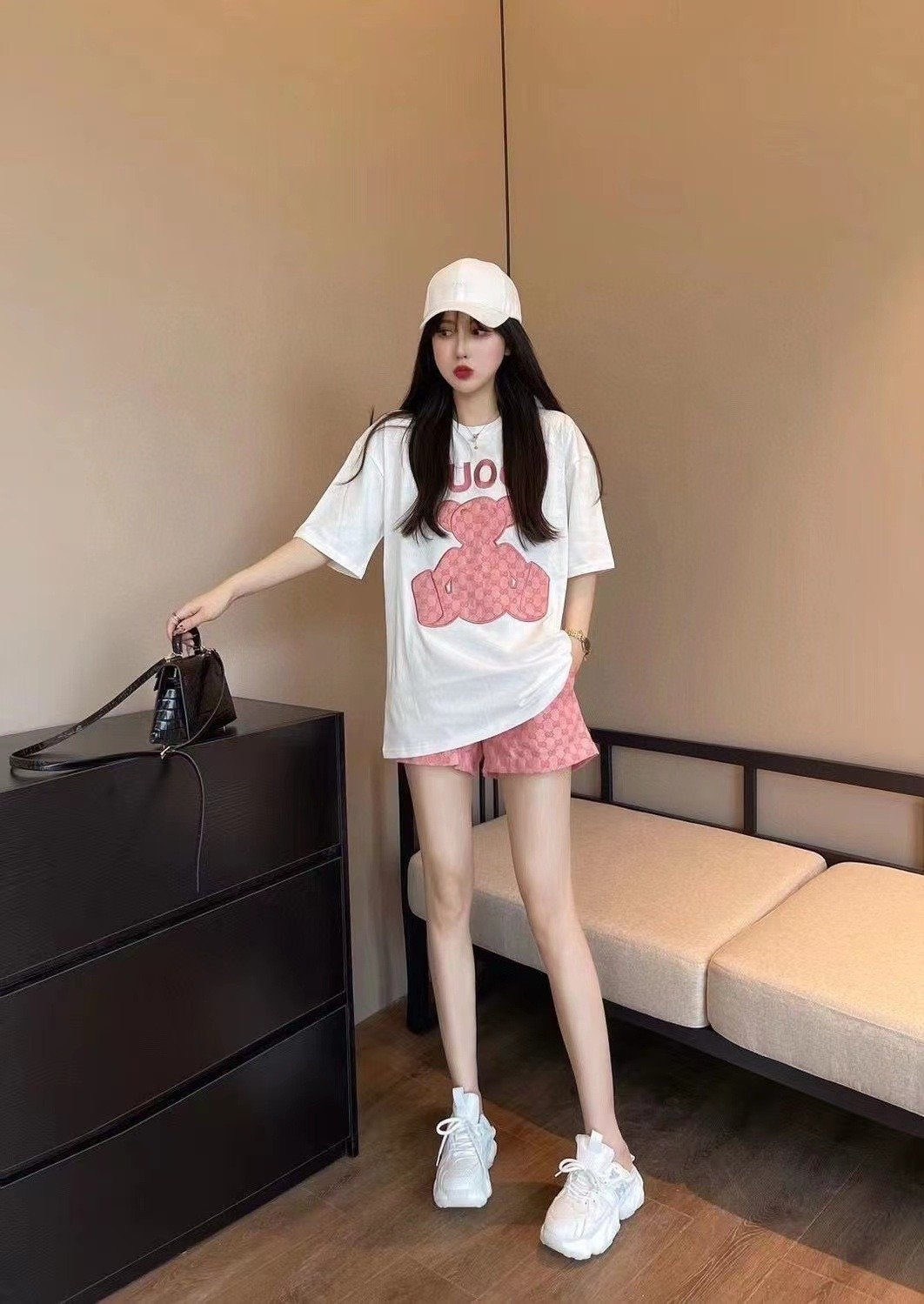 Vapetix M-XXXL Ladies' Summer Casual Sportswear Set Trendy and Stylish Short Shorts Two-Piece Outfit – Bild 6