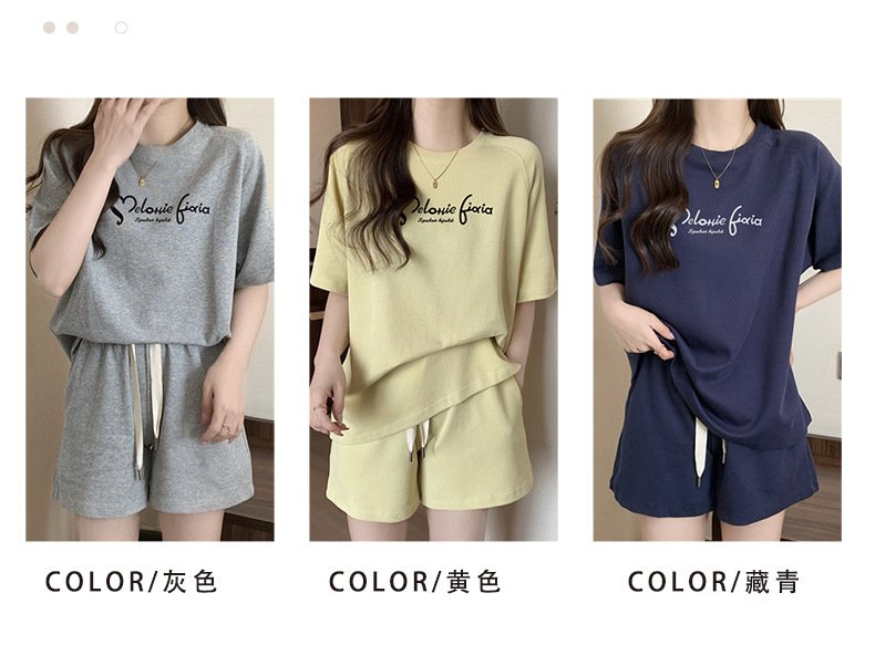 Vapetix M-3XL Casual Fashion Set for Women - Summer Thin Loose Trendy Versatile Hong Kong Style Sports Short Slee – Bild 5