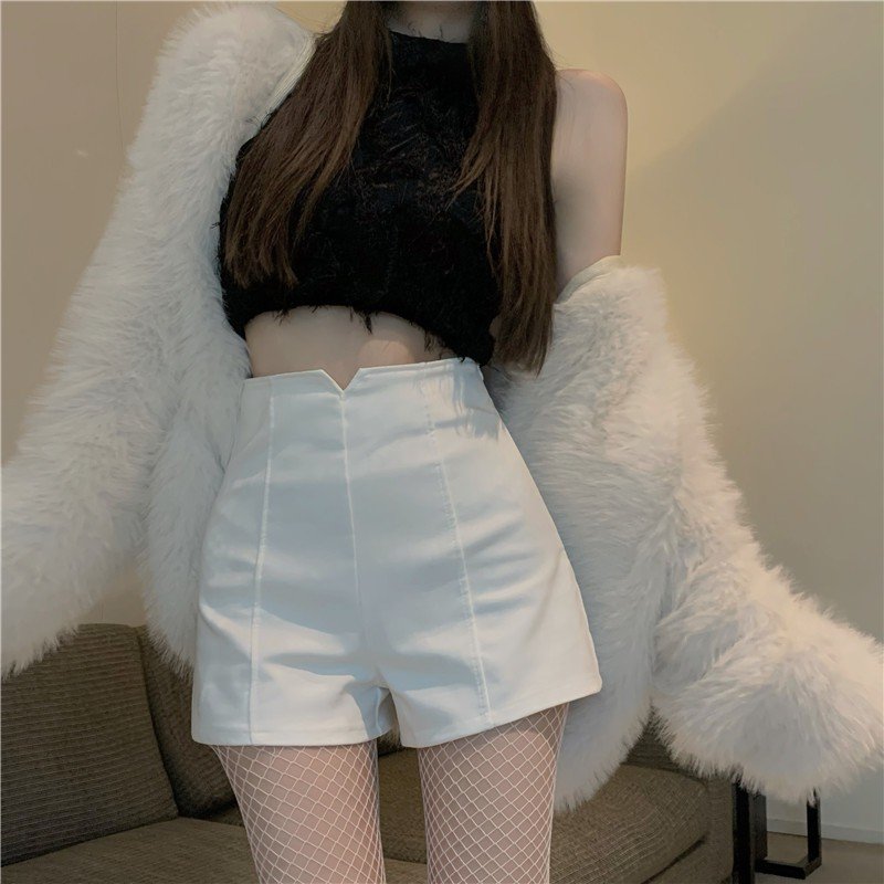Vapetix ●XS size recommended 70-86 lbs●-●5XL recommended for 170-190 lbs● White Short Shorts Women 2024 Summer New Plus Size Wide Leg Pants High Waisted Outerwear Slimming A – Bild 5