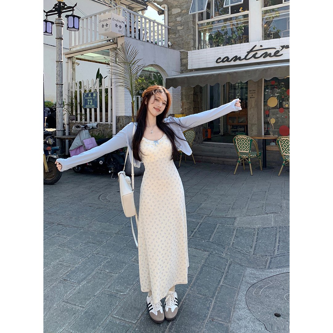 Vapetix S-XL French-inspired gentle-style waist-defined set: women's lace-trimmed patchwork coat with spring/sum – Bild 5