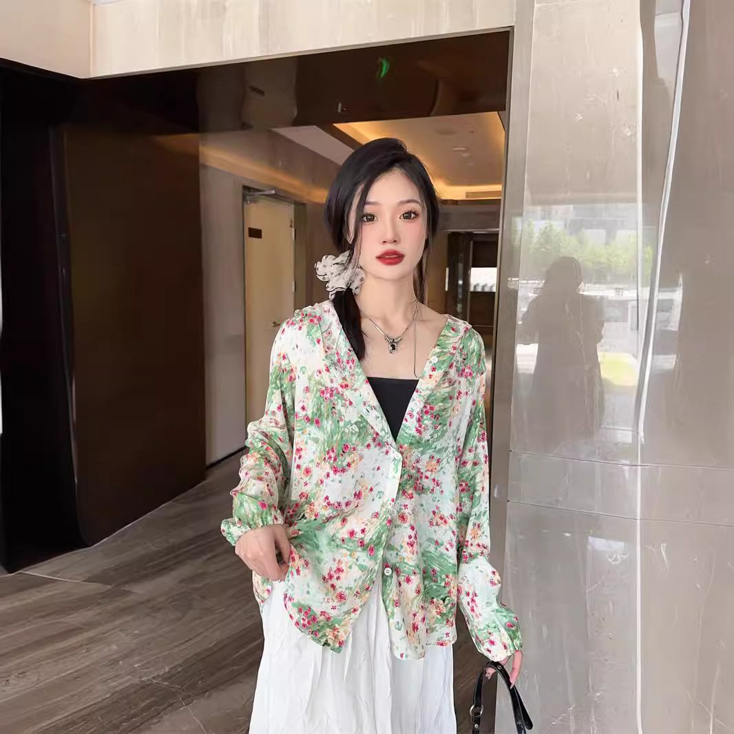 Vapetix L (80-125 lbs)-XL (125-150 lbs) 2024 Summer Casual Cotton-Like Sun Protection Shirt for Women Plus Size Long Sleeve Air-Conditionin – Bild 6