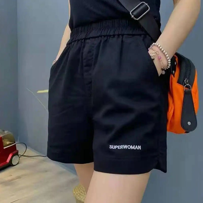 Vapetix M-4XL Plus-size women's loose and slimming wide-leg summer new style high-waisted exercise outer embroide – Bild 6