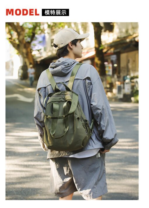Vapetix Free Size-Free Size  Cross-border Leisure Business Men's Dual Shoulder Bag Large Capacity Travel Laptop Bag Men's High-e – Bild 5