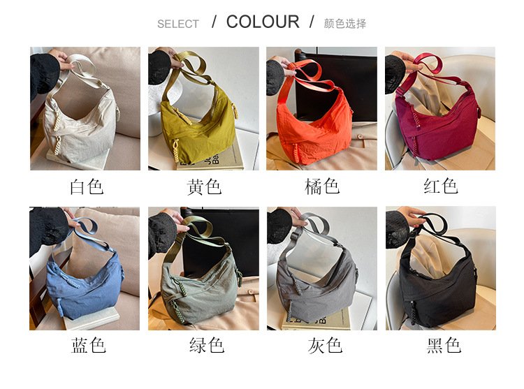 Vapetix Free Size-Free Size 2025 Solid Color Trendy Personal Single Shoulder Bag for Women, Daily Simple Dumpling Bag, Versatil – Bild 7