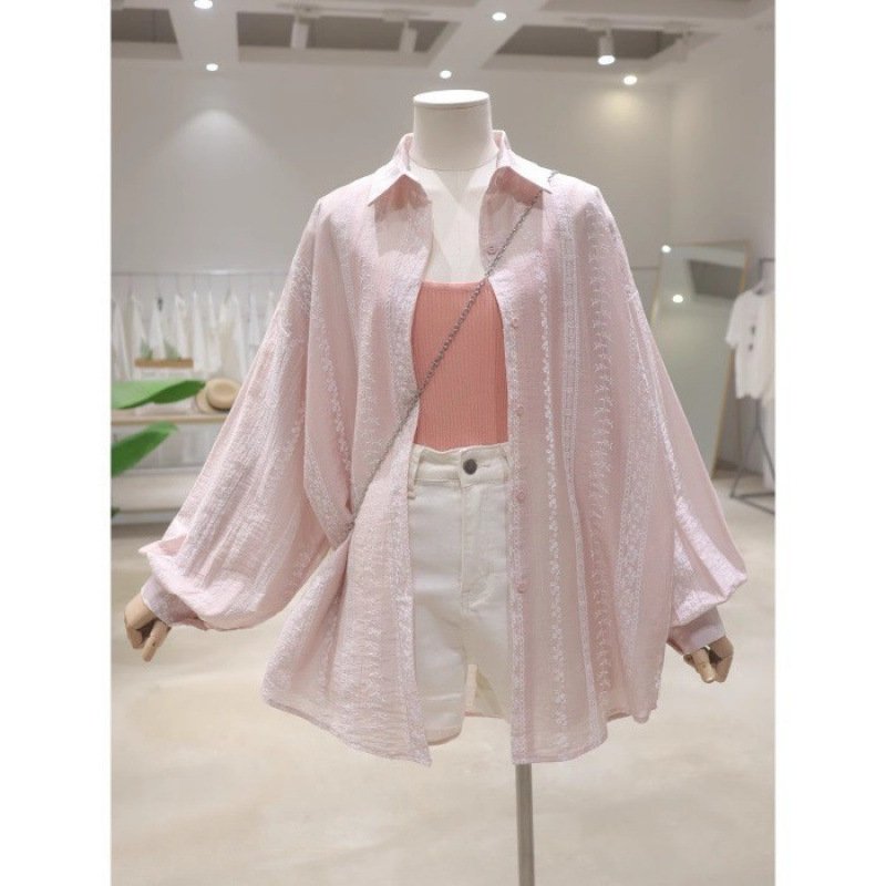 Vapetix S-2XL 80% Tencel 20% Cotton Texture Sun Protective Shirt Design 2025 Loose Casual Long-Sleeve Blouse Wome – Bild 3