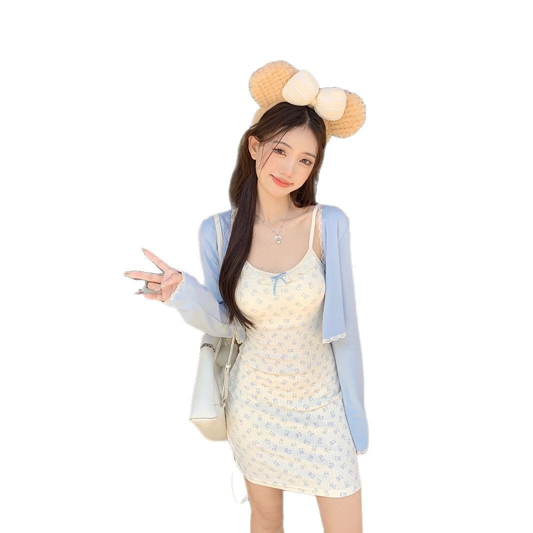 Vapetix S-XL French-inspired gentle-style waist-defined set: women's lace-trimmed patchwork coat with spring/sum – Bild 8