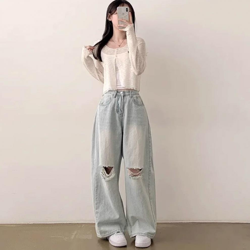 Vapetix Free Size-Free Size Lady's Short-Sleeve Top 2025 Spring Unique Style Knit Long-Sleeve Sun Protection Shirt New Style Ou – Bild 4