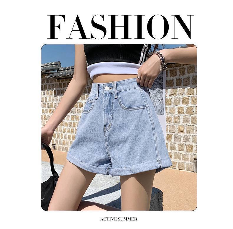 Vapetix S-2XL Women's High-Waisted Slim Summer Jeans, Chic Korean Style Loose Fit, Versatile and Slimming, Casual - 图片 5