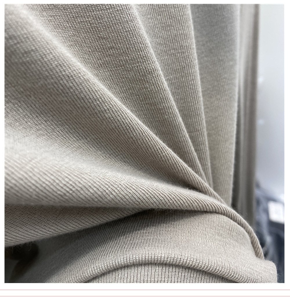 Vapetix S (80~95 lbs)-XXL (130~145 pounds) Matted Velvety Ribbed Collar Basic Long-Sleeve Cotton T-Shirt for Women 2025 Autumn/Winter Semi-Hig – Bild 5