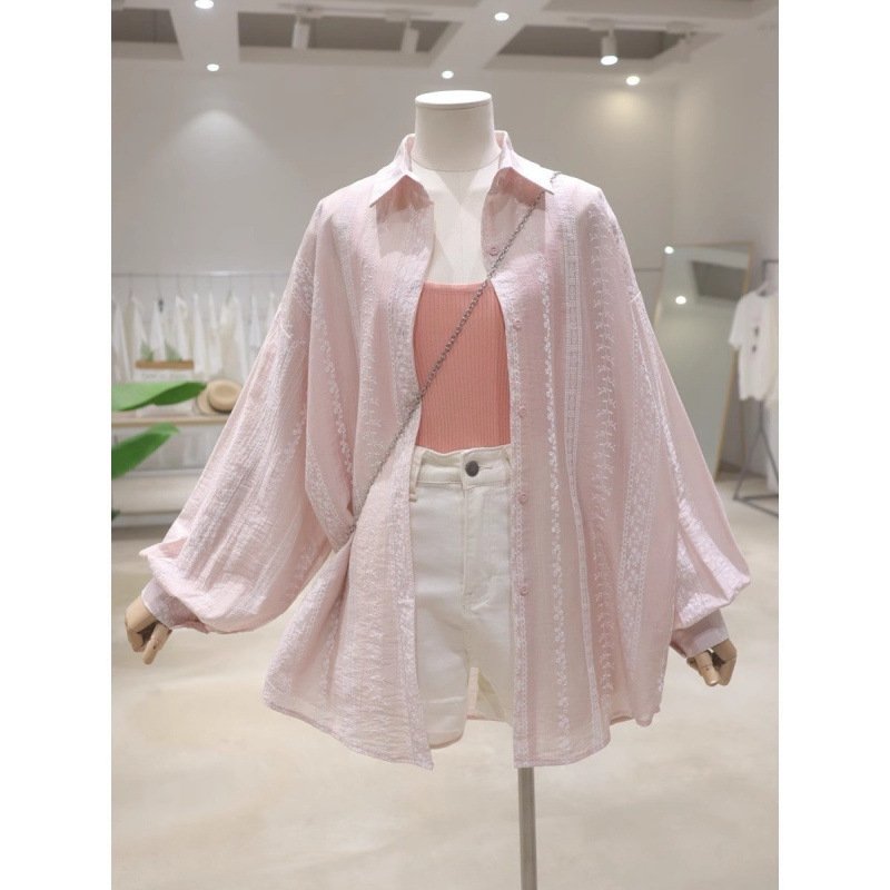 Vapetix S-2XL 80% Tencel 20% Cotton Texture Sun Protective Shirt Design 2025 Loose Casual Long-Sleeve Blouse Wome – Bild 5