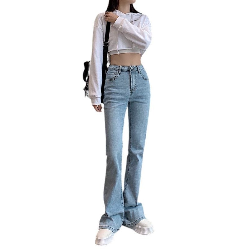 Vapetix S-2XL New Model Hoof High-Waisted Versatile Slimming 2024 Spring and Autumn Flowy Micro-Ripple Women's Di - 图片 6