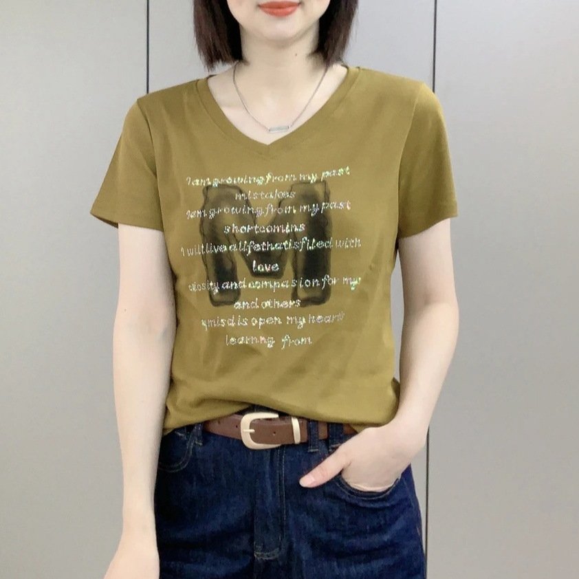 Vapetix S【Recommended 70-85 lbs】-XXXL【Suggested for 160-180 lbs】 80% positive review rate: Cotton Short-Sleeve T-Shirt for Women—Versatile, Slim-Fit Casual Base Top – Bild 8