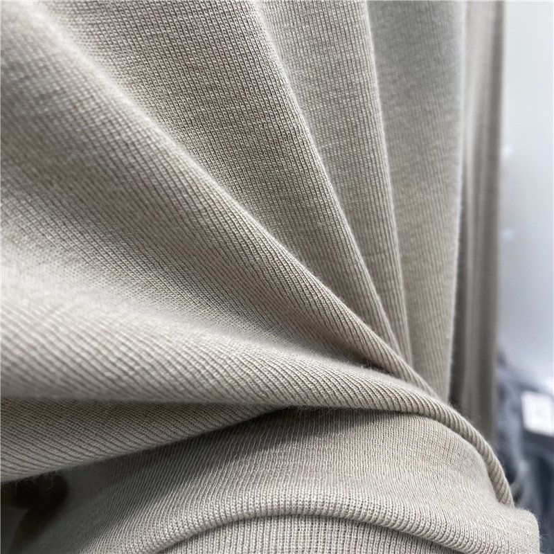 Vapetix S (80~95 lbs)-XXL (130~145 pounds) Matted Velvety Ribbed Collar Basic Long-Sleeve Cotton T-Shirt for Women 2025 Autumn/Winter Semi-Hig – Bild 7