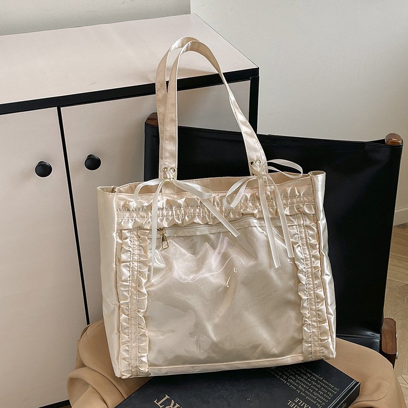 Vapetix Free Size-Free Size High-value 2025 new fashionable versatile anime-style girls' cute ribbon bow transparent badge pain - 图片 8