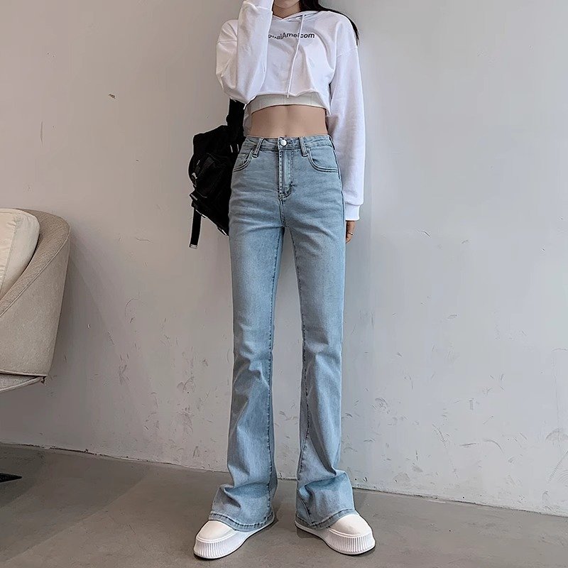 Vapetix S-2XL New Model Hoof High-Waisted Versatile Slimming 2024 Spring and Autumn Flowy Micro-Ripple Women's Di - 图片 8