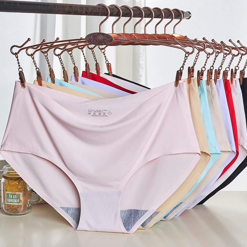 Vapetix M【40-45kg】-XXL【140-165 lbs】 Cross-border Amazon source summer thin women's ice silk seamless panties one-piece mid-low waist te – Bild 9