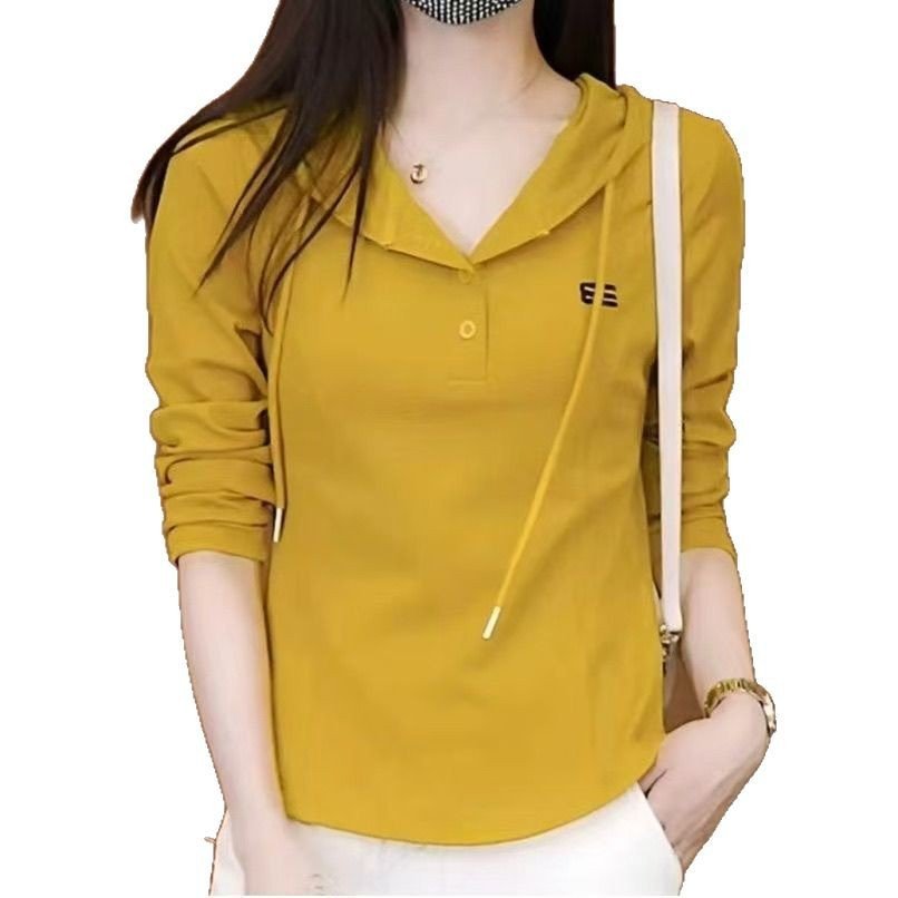 Vapetix M-4XL Mid-length casual top, versatile hooded sweatshirt—spring and autumn, lightweight design that flatt – Bild 9