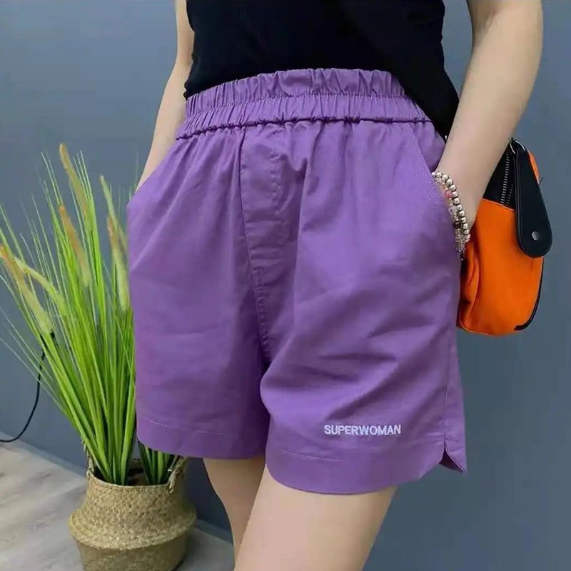 Vapetix M-4XL Plus-size women's loose and slimming wide-leg summer new style high-waisted exercise outer embroide – Bild 9