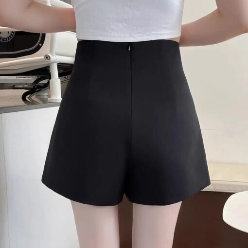 Vapetix XS-3XL  Women's 2025 Spring Summer New K-Style Irregular A-Line High-Waist Suit Wide Leg Pants Short Shorts – Bild 3