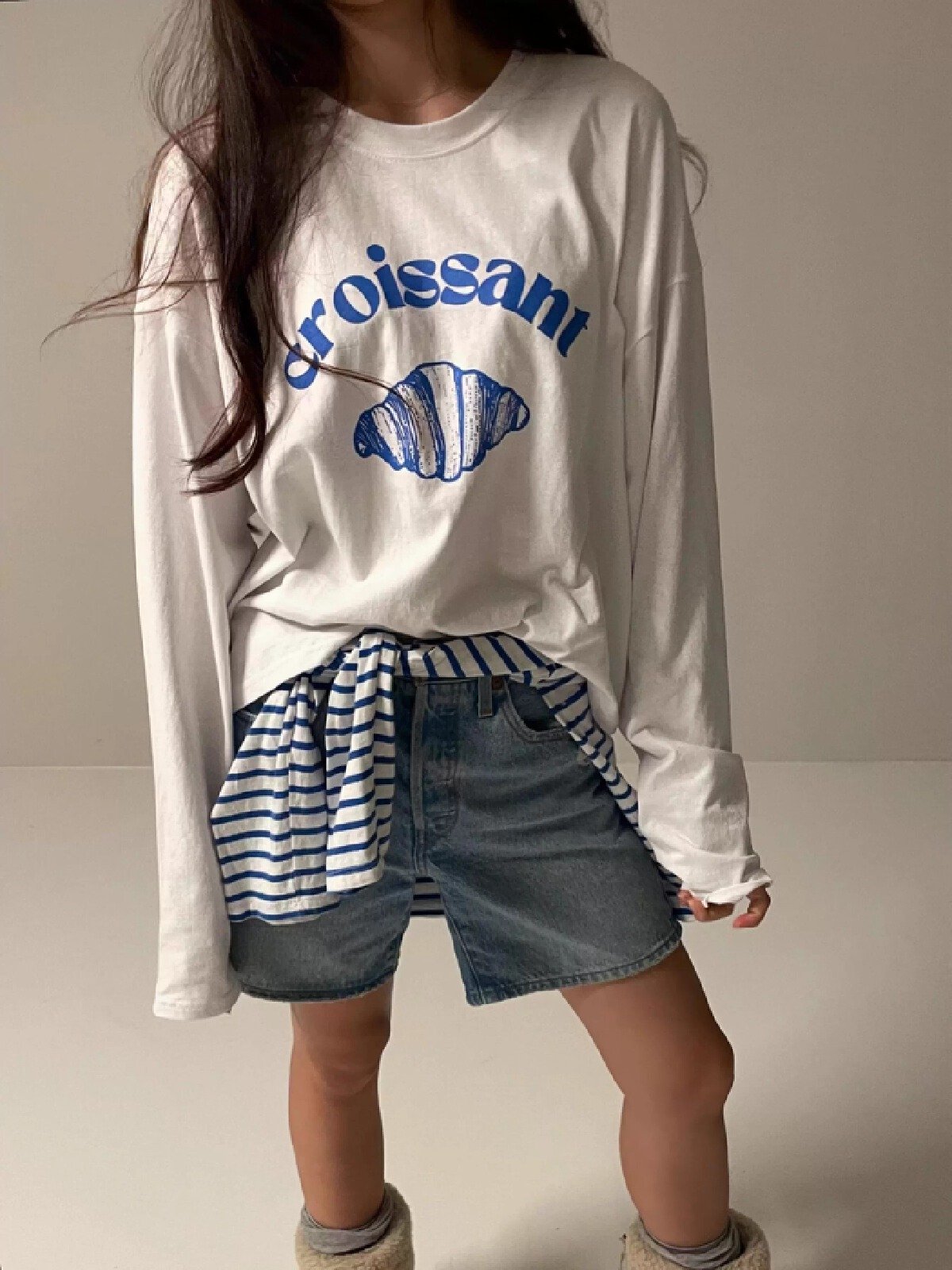 Vapetix S-3XL Korean Foreign Trade: 21-Count Pure Cotton - 210g 100% Cotton Autumn Long-Sleeve T-Shirt for Women, – Bild 5