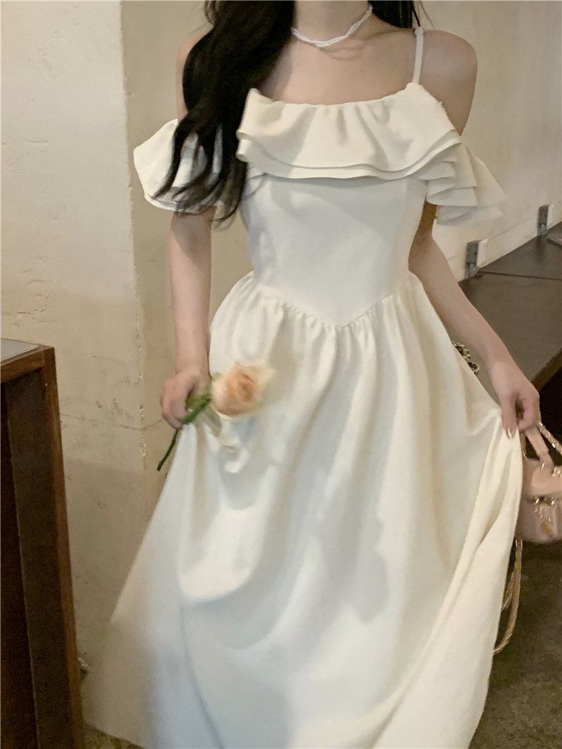 Vapetix S-2XL Add lining and zipper! Off-shoulder strap dress, women's summer clothing, 2025 new style, fitted wa – Bild 4